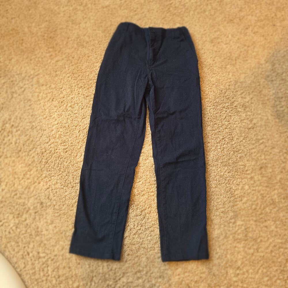H&M boys' navy blue chino pants adjustable waist boys sz 14